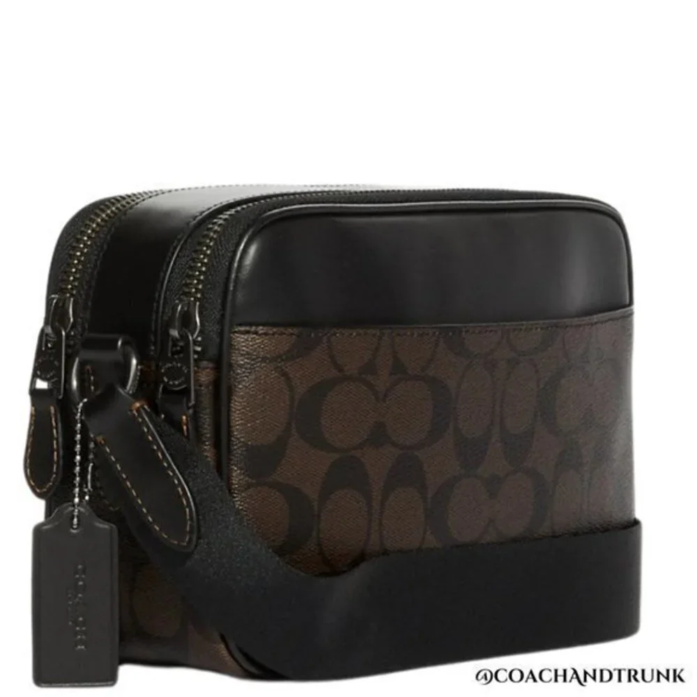 COACH Graham Crossbody In Blocked Signature Canvas With Varsity Stripe NWT